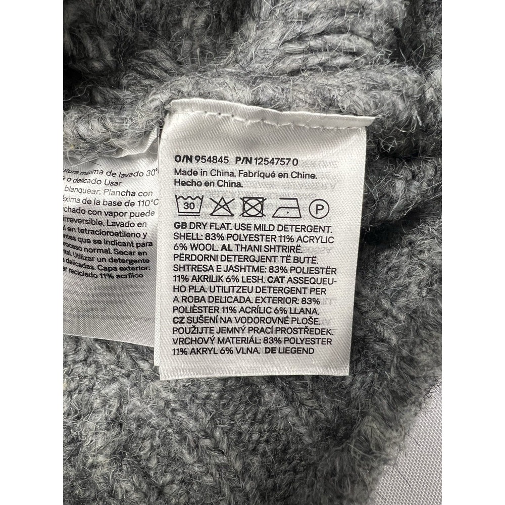 NWT Divided H&M Womens Cropped Sweater Size S Grey V Neck Cable Knit - Picture 5 of 7